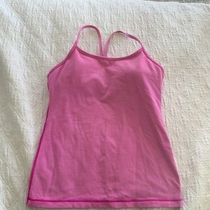 Pink lululemon built in bra tank 6